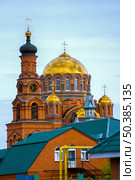 Russia Saraktash 25 May 2010: Trinity Simeon's Convent of Mercy. Cathedral of the Life-Giving Trinity. Orenburg region. Стоковое фото, фотограф Акиньшин Владимир / Фотобанк Лори