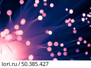 string pink lights optical fiber. Стоковое фото, агентство Ingram Publishing / Фотобанк Лори