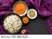 top view sari indian food. Стоковое фото, агентство Ingram Publishing / Фотобанк Лори