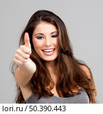 Studio portrait of a beautiful and expressive young woman. Стоковое фото, агентство Ingram Publishing / Фотобанк Лори