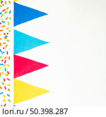colorful marmalade candies bunting flag white background. Стоковое фото, агентство Ingram Publishing / Фотобанк Лори