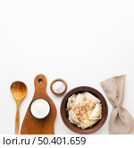 flat lay delicious food assortment with copy space. Стоковое фото, агентство Ingram Publishing / Фотобанк Лори