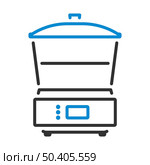 Kitchen Steam Cooker Icon. Editable Bold Outline With Color Fill Design. Vector Illustration. Стоковая иллюстрация, агентство Ingram Publishing / Фотобанк Лори
