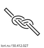 Alpinist Rope Knot Icon. Editable Bold Outline With Color Fill Design. Vector Illustration. Стоковая иллюстрация, агентство Ingram Publishing / Фотобанк Лори