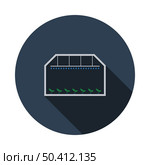 Greenhouse Icon. Flat Circle Stencil Design With Long Shadow. Vector Illustration. Стоковая иллюстрация, агентство Ingram Publishing / Фотобанк Лори