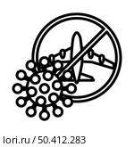 Flight Cancelled Icon. Bold outline design with editable stroke width. Vector Illustration. Стоковая иллюстрация, агентство Ingram Publishing / Фотобанк Лори