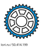 Bike Gear Star Icon. Editable Bold Outline With Color Fill Design. Vector Illustration. Стоковая иллюстрация, агентство Ingram Publishing / Фотобанк Лори