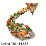 Food Price inflation and rising foods cost or grocery prices surging costs of supermarket groceries as an inflation financial crisis concept coming out of a paper bag shaped hit by a a finance graph arrow. Стоковое фото, агентство Ingram Publishing / Фотобанк Лори