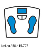 Icon Floor Scales. Editable Bold Outline With Color Fill Design. Vector Illustration. Стоковая иллюстрация, агентство Ingram Publishing / Фотобанк Лори