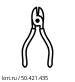 Icon Of Side Cutters. Bold outline design with editable stroke width. Vector Illustration. Стоковая иллюстрация, агентство Ingram Publishing / Фотобанк Лори