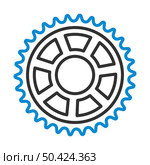 Bike Gear Star Icon. Editable Bold Outline With Color Fill Design. Vector Illustration. Стоковая иллюстрация, агентство Ingram Publishing / Фотобанк Лори