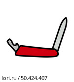 Icon Of Folding Penknife. Editable Bold Outline With Color Fill Design. Vector Illustration. Стоковая иллюстрация, агентство Ingram Publishing / Фотобанк Лори