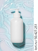 top view hydro alcoholic gel with bottle. Стоковое фото, агентство Ingram Publishing / Фотобанк Лори