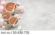 high angle powder bowls with brushes copy space. Стоковое фото, агентство Ingram Publishing / Фотобанк Лори