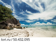 Beautiful beach Anse Source D’argent in Praslin, Seychelles. Стоковое фото, агентство Ingram Publishing / Фотобанк Лори