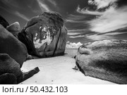Beautiful beach Anse Source D’argent in Praslin, Seychelles. Стоковое фото, агентство Ingram Publishing / Фотобанк Лори