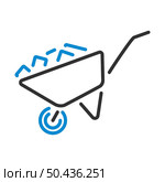 Icon Of Construction Cart. Editable Bold Outline With Color Fill Design. Vector Illustration. Стоковая иллюстрация, агентство Ingram Publishing / Фотобанк Лори