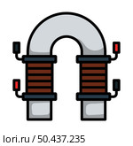 Electric Magnet Icon. Editable Bold Outline With Color Fill Design. Vector Illustration. Стоковая иллюстрация, агентство Ingram Publishing / Фотобанк Лори