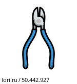 Icon Of Side Cutters. Editable Bold Outline With Color Fill Design. Vector Illustration. Стоковая иллюстрация, агентство Ingram Publishing / Фотобанк Лори