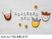 top view three kings with stars epiphany day. Стоковое фото, агентство Ingram Publishing / Фотобанк Лори