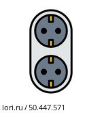 AC Splitter Icon. Editable Bold Outline With Color Fill Design. Vector Illustration. Стоковая иллюстрация, агентство Ingram Publishing / Фотобанк Лори