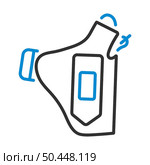 Police Holster Gun Icon. Editable Bold Outline With Color Fill Design. Vector Illustration. Стоковая иллюстрация, агентство Ingram Publishing / Фотобанк Лори