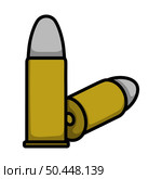 Pistol Bullets Icon. Editable Bold Outline With Color Fill Design. Vector Illustration. Стоковая иллюстрация, агентство Ingram Publishing / Фотобанк Лори