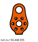 Alpinist Pulley Icon. Editable Bold Outline With Color Fill Design. Vector Illustration. Стоковая иллюстрация, агентство Ingram Publishing / Фотобанк Лори