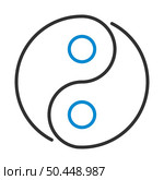 Yin And Yang Icon. Editable Bold Outline With Color Fill Design. Vector Illustration. Стоковая иллюстрация, агентство Ingram Publishing / Фотобанк Лори