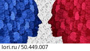 Divided American political groups and United States culture war between conservative society and liberal ideas as an election debate or US voter divisions. Стоковое фото, агентство Ingram Publishing / Фотобанк Лори