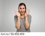 Portrait of a really happy woman. Стоковое фото, агентство Ingram Publishing / Фотобанк Лори