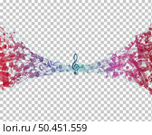 Multicolour  musical notes staff background. Vector illustration with transparency EPS10.. notes staff. Стоковая иллюстрация, агентство Ingram Publishing / Фотобанк Лори