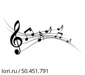 Musical notes with shadow.Abstract musical background. Musical notation.Music staff. Vector illustration.. maples leaves. Стоковая иллюстрация, агентство Ingram Publishing / Фотобанк Лори