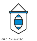 American Football Pennant Icon. Editable Bold Outline With Color Fill Design. Vector Illustration. Стоковая иллюстрация, агентство Ingram Publishing / Фотобанк Лори