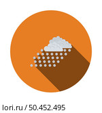 Hail Icon. Flat Circle Stencil Design With Long Shadow. Vector Illustration. Стоковая иллюстрация, агентство Ingram Publishing / Фотобанк Лори