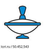 Peg-Top Icon. Editable Bold Outline With Color Fill Design. Vector Illustration. Стоковая иллюстрация, агентство Ingram Publishing / Фотобанк Лори