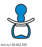 Soother Icon. Editable Bold Outline With Color Fill Design. Vector Illustration. Стоковая иллюстрация, агентство Ingram Publishing / Фотобанк Лори