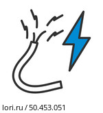Icon Of Wire. Editable Bold Outline With Color Fill Design. Vector Illustration. Стоковая иллюстрация, агентство Ingram Publishing / Фотобанк Лори
