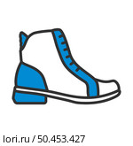 Woman Boot Icon. Editable Bold Outline With Color Fill Design. Vector Illustration. Стоковая иллюстрация, агентство Ingram Publishing / Фотобанк Лори