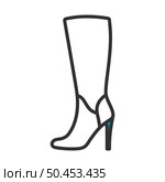 Autumn Woman High Heel Boot Icon. Editable Bold Outline With Color Fill Design. Vector Illustration. Стоковая иллюстрация, агентство Ingram Publishing / Фотобанк Лори