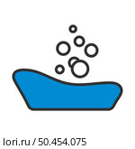 Baby Bathtub Icon. Editable Bold Outline With Color Fill Design. Vector Illustration. Стоковая иллюстрация, агентство Ingram Publishing / Фотобанк Лори