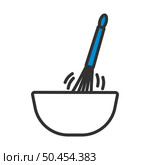 Corolla Mixing In Bowl Icon. Editable Bold Outline With Color Fill Design. Vector Illustration. Стоковая иллюстрация, агентство Ingram Publishing / Фотобанк Лори