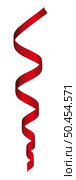 Christmas (New Year) element of curled ribbon. Vector illustration. Стоковая иллюстрация, агентство Ingram Publishing / Фотобанк Лори