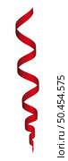 Christmas (New Year) element of curled ribbon. Vector illustration. Стоковая иллюстрация, агентство Ingram Publishing / Фотобанк Лори