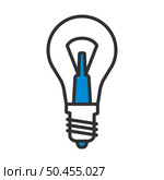 Electric Bulb Icon. Editable Bold Outline With Color Fill Design. Vector Illustration. Стоковая иллюстрация, агентство Ingram Publishing / Фотобанк Лори