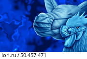 Farming biosecurity and Swine disease or pig virus or bird flu from infected livestock as pigs hogs and poultry as a health risk for global infection outbreak concept or agricultural public safety symbol with 3D illustration elements. Стоковое фото, агентство Ingram Publishing / Фотобанк Лори