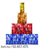 Social Stratification and different hierarchy categories of socio economic groups  based on ethnicity education wealth or economics and gender as upper class middle class and lower classes in society 3D illustration style. Стоковое фото, агентство Ingram Publishing / Фотобанк Лори