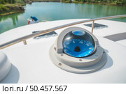 Navigational Compass On Boat at day. . Стоковое фото, агентство Ingram Publishing / Фотобанк Лори