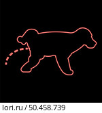 Neon pissing dog Puppy pissing Pet pissing with raised leg red color vector illustration image flat style light. Neon pissing dog Puppy pissing Pet pissing with raised leg red color vector illustration image flat style. Стоковая иллюстрация, агентство Ingram Publishing / Фотобанк Лори