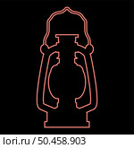 Neon kerosene lamp Camping lantern Retro gas lamp vintage red color vector illustration image flat style light. Neon kerosene lamp Camping lantern Retro gas lamp vintage red color vector illustration image flat style. Стоковая иллюстрация, агентство Ingram Publishing / Фотобанк Лори